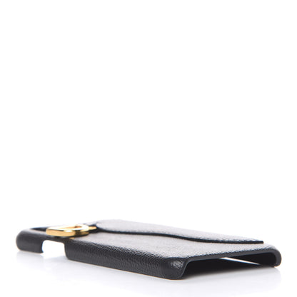 Christian Dior Grained Calfskin Saddle iPhone X Case Black 4 of 9