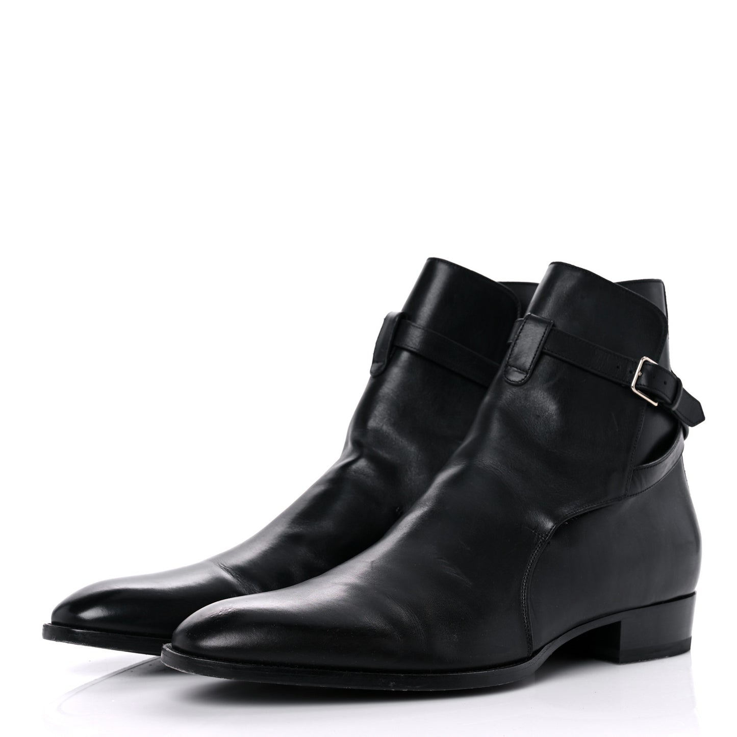 Calfskin Mens Ankle Boots 46 Black