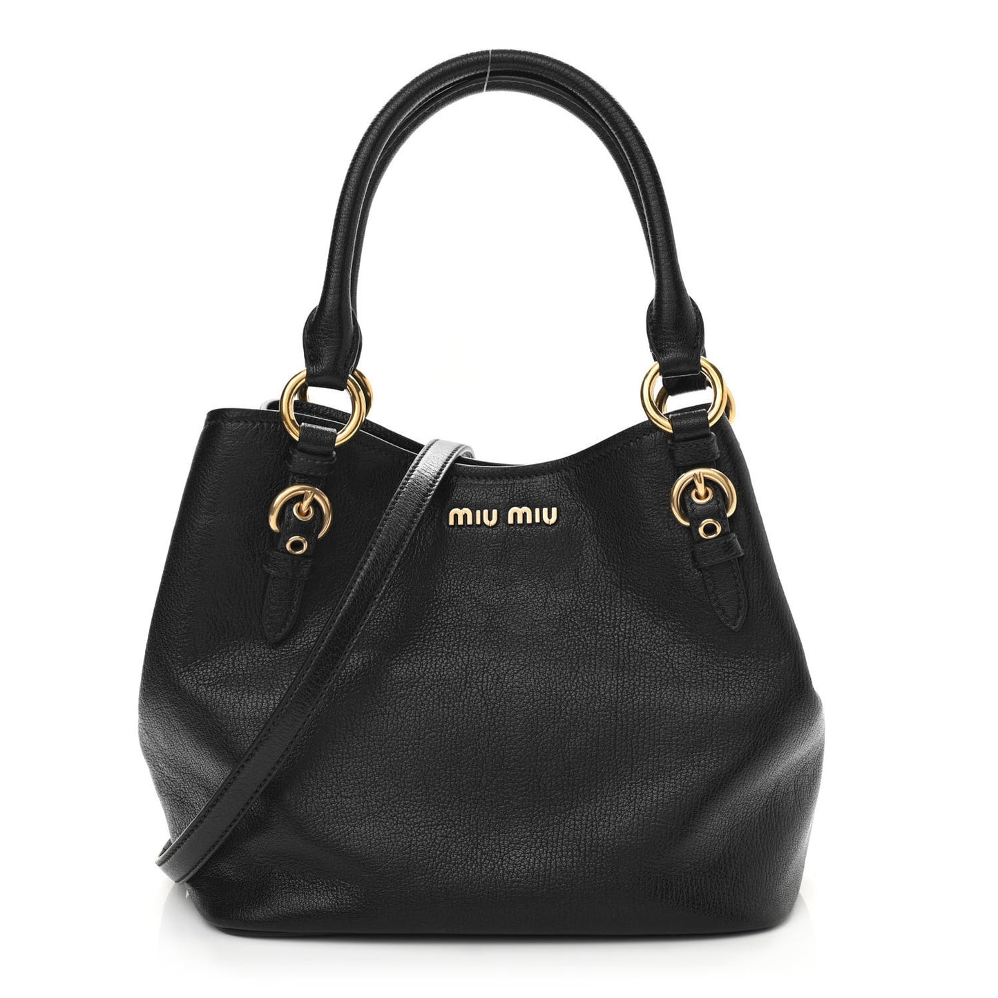 Goatskin Madras 2Way Shoulder Bag Black