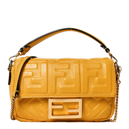 Fendi Nappa FF 1974 Embossed Mini Baguette Zucca 1 of 11