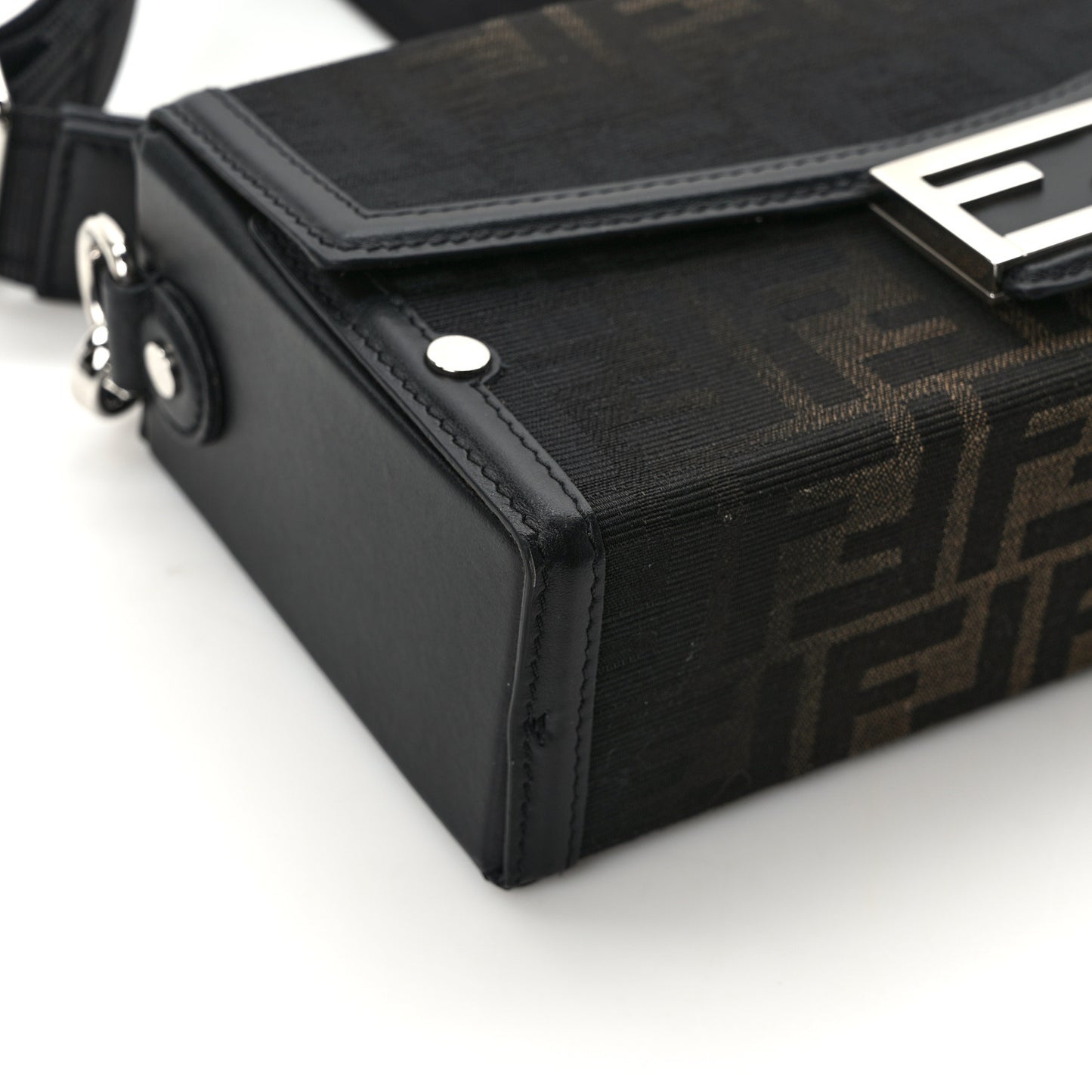 FF Eclissi Jacquard Vitello King Baguette Soft Trunk Tobacco Moro Black