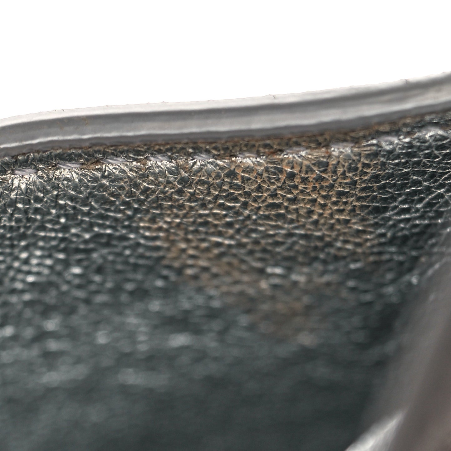 Laminated Lambskin Micro Luggage Silver