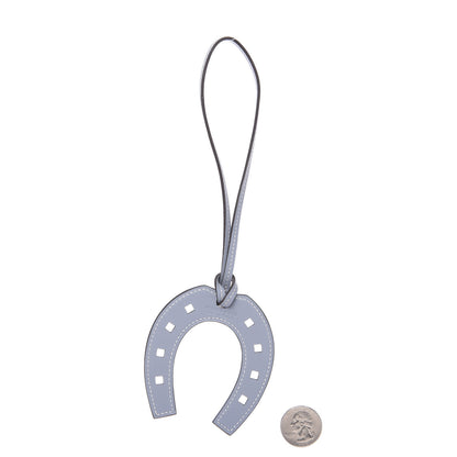 Hermes Swift Paddock Horseshoe Bag Charm Bleu Lin 2 of 4