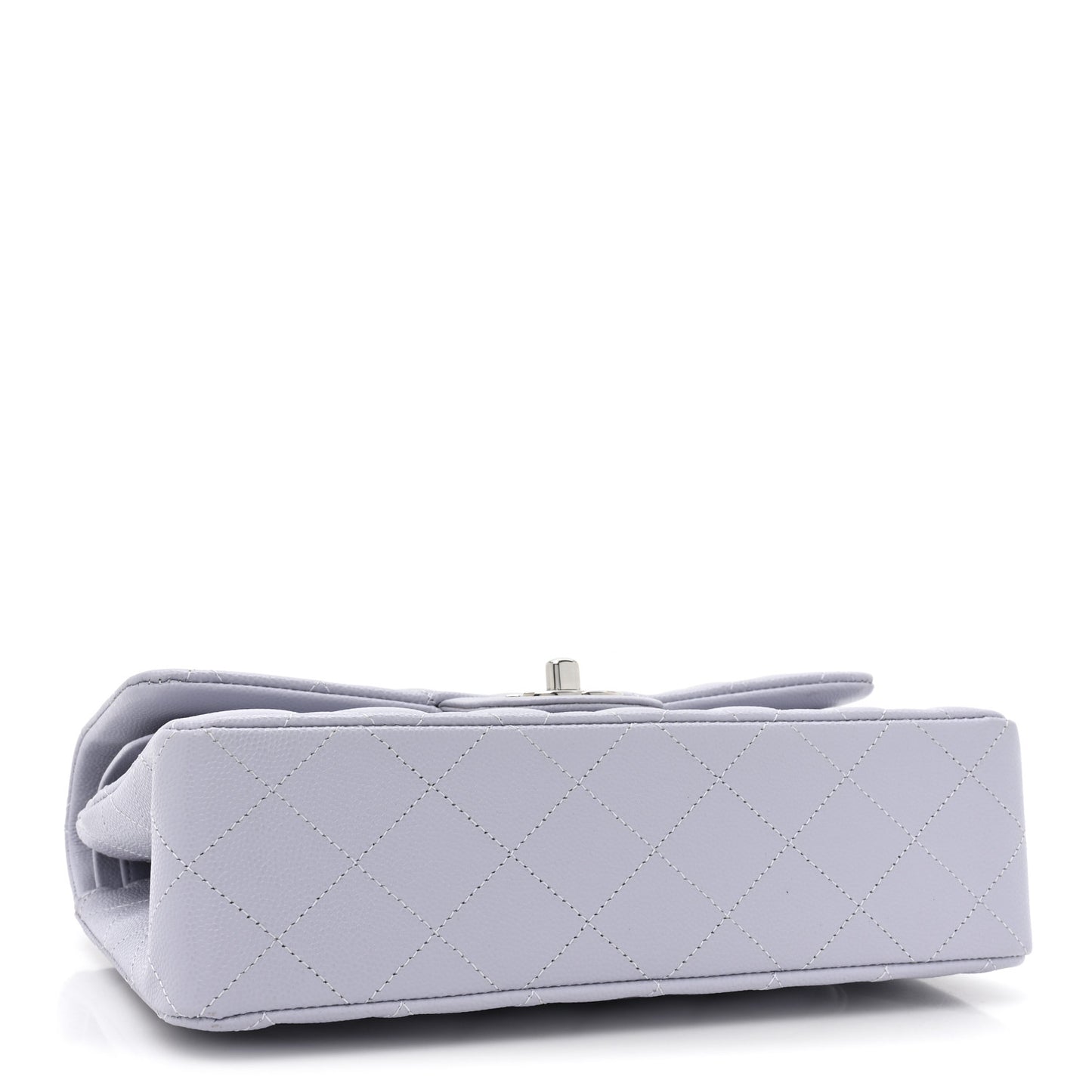 Caviar Quilted Small Double Flap Light Purple