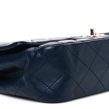 Chanel Lambskin Quilted Medium Double Flap Navy 9 of 11