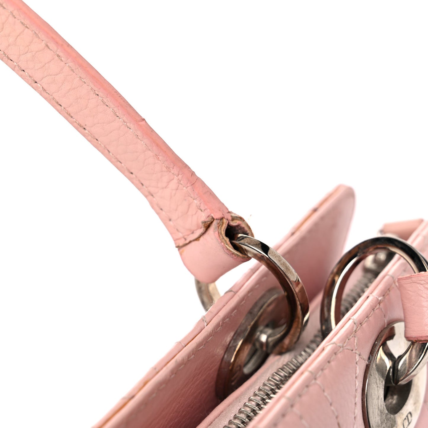 Lambskin Cannage Soft Lady Dior East West Light Pink