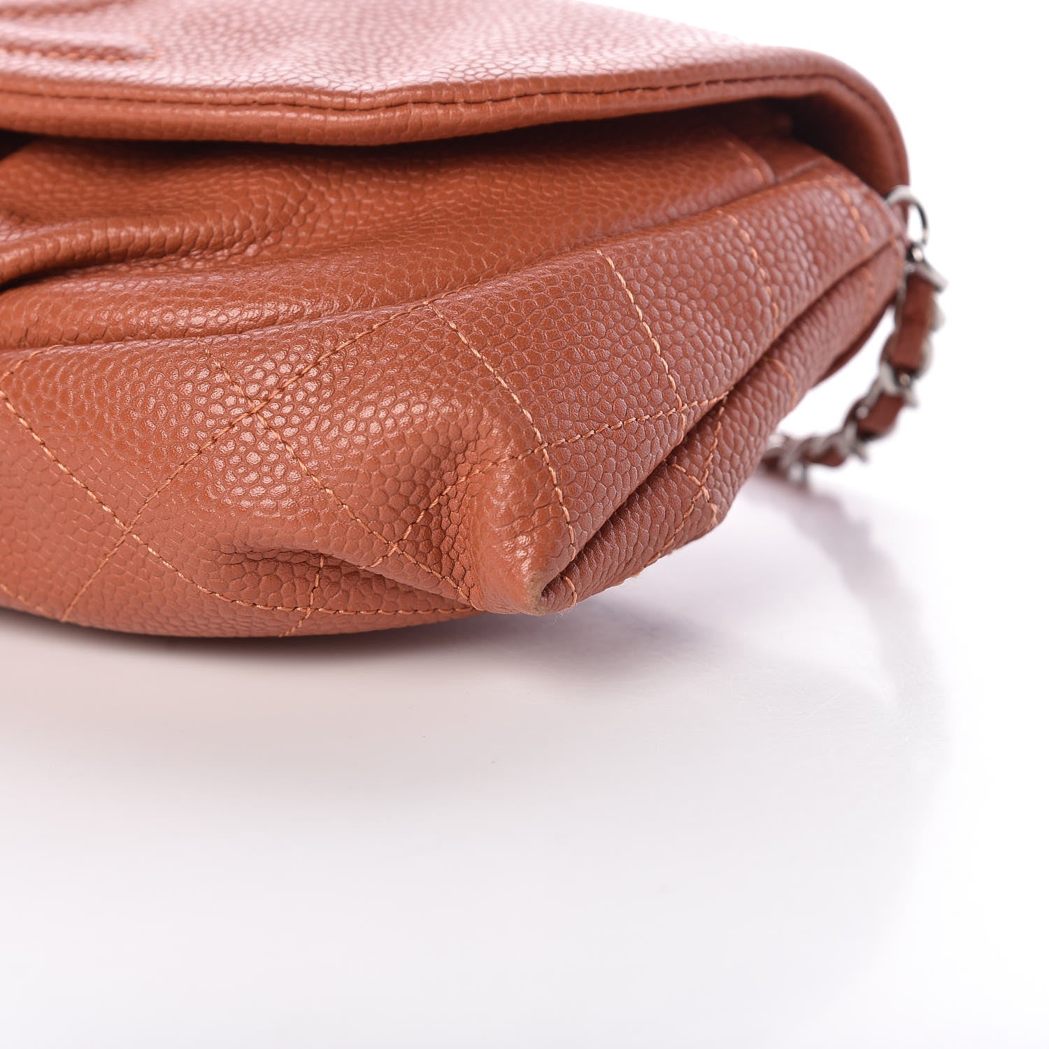 Chanel Caviar Half Moon Wallet On Chain WOC Coral 6 of 13