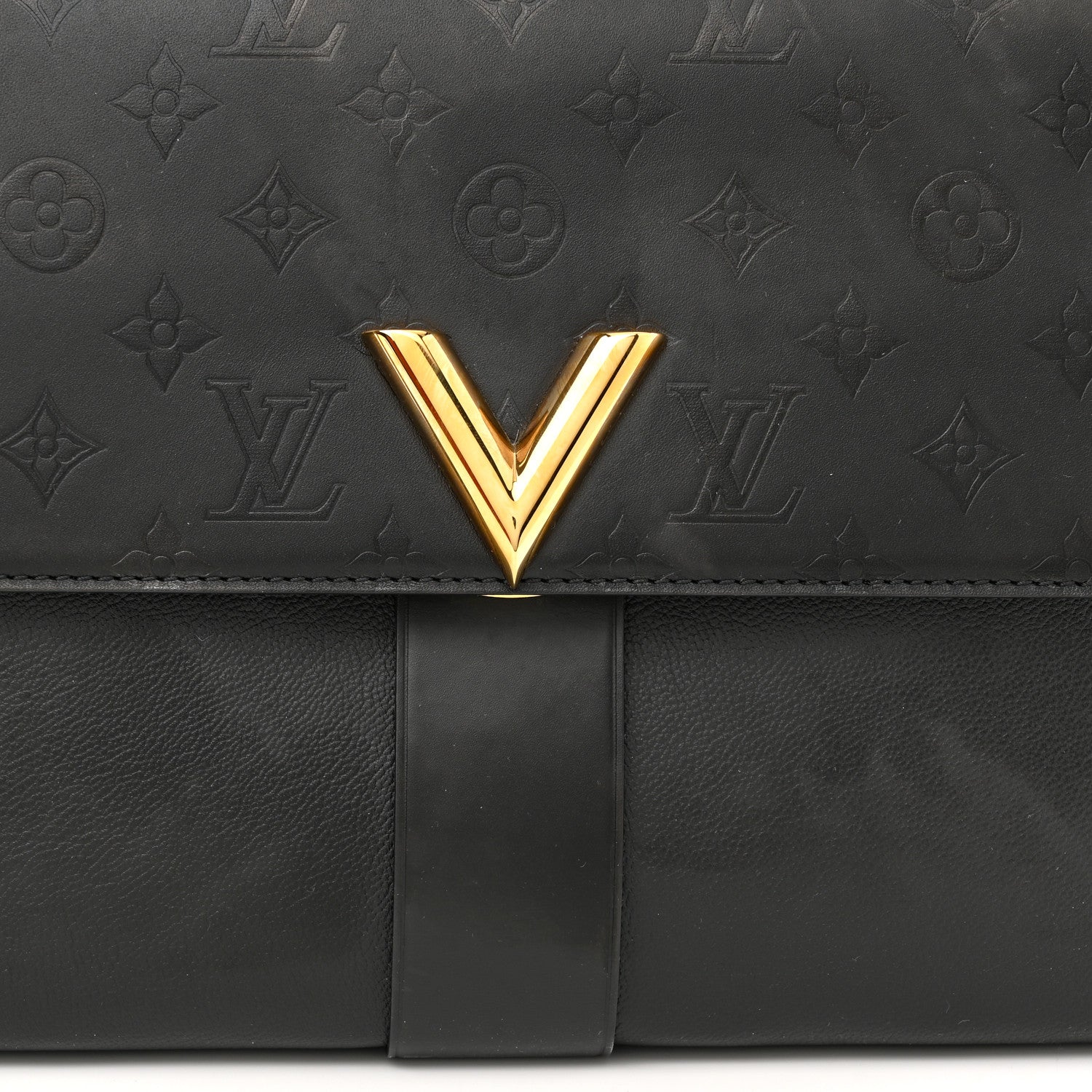 Louis Vuitton Calfskin Monogram Very One Handle Black 11 of 12