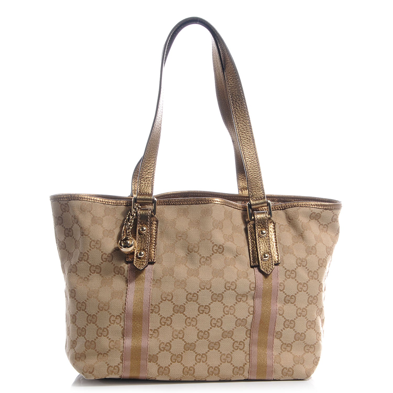Gucci Monogram Medium Jolicoeur Tote Metallic 1 of 8