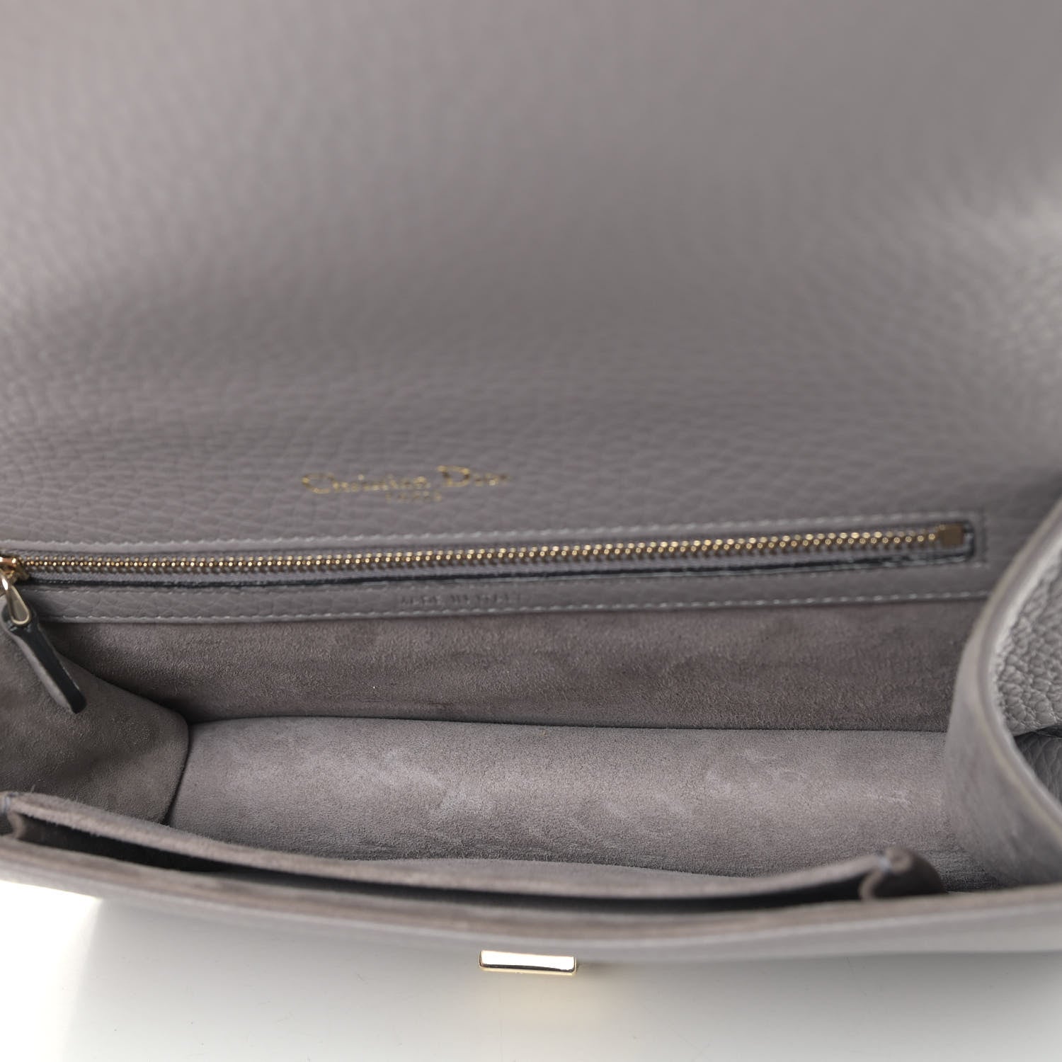Christian Dior Grained Calfskin Medium Diorama Flap Bag Grey 5 of 10