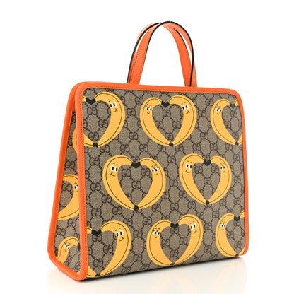 Gucci GG Supreme Monogram Banana Childrens Tote Beige Ebony Multicolor Carrot Orange 3 of 10