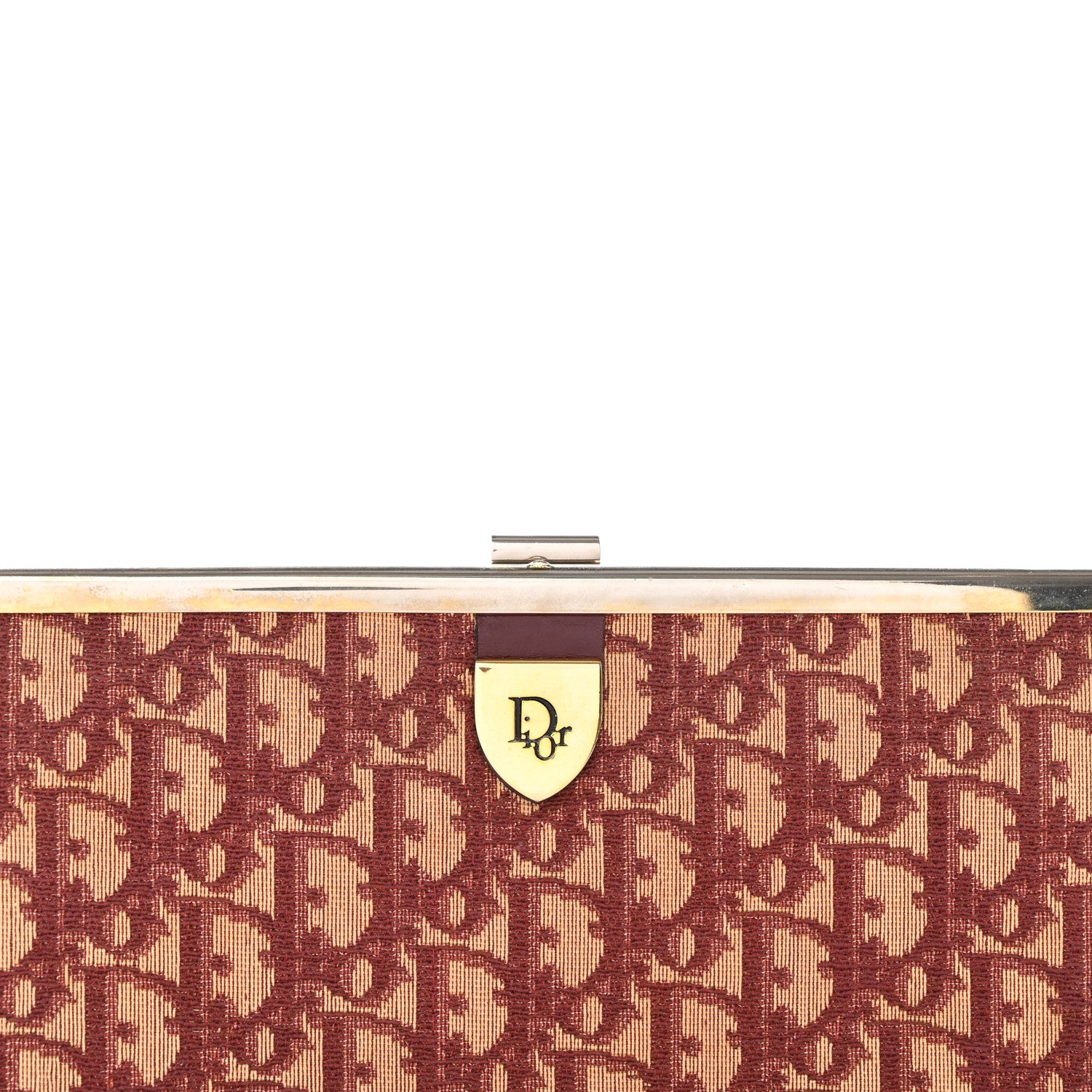 Christian Dior Monogram Clutch Burgundy 7 of 15