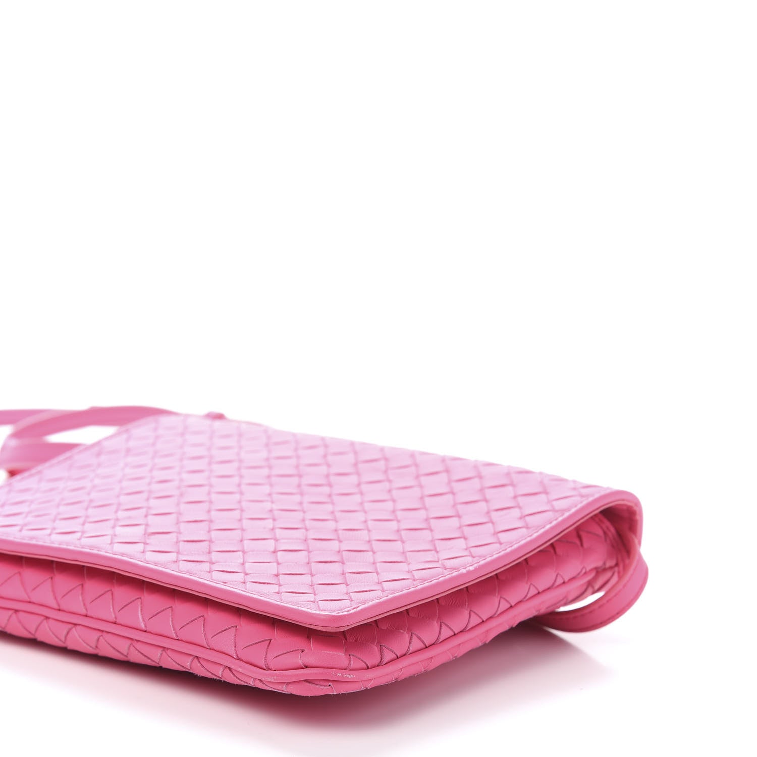 Bottega Veneta Nappa Intrecciato Flap Crossbody Fuchsia 9 of 11