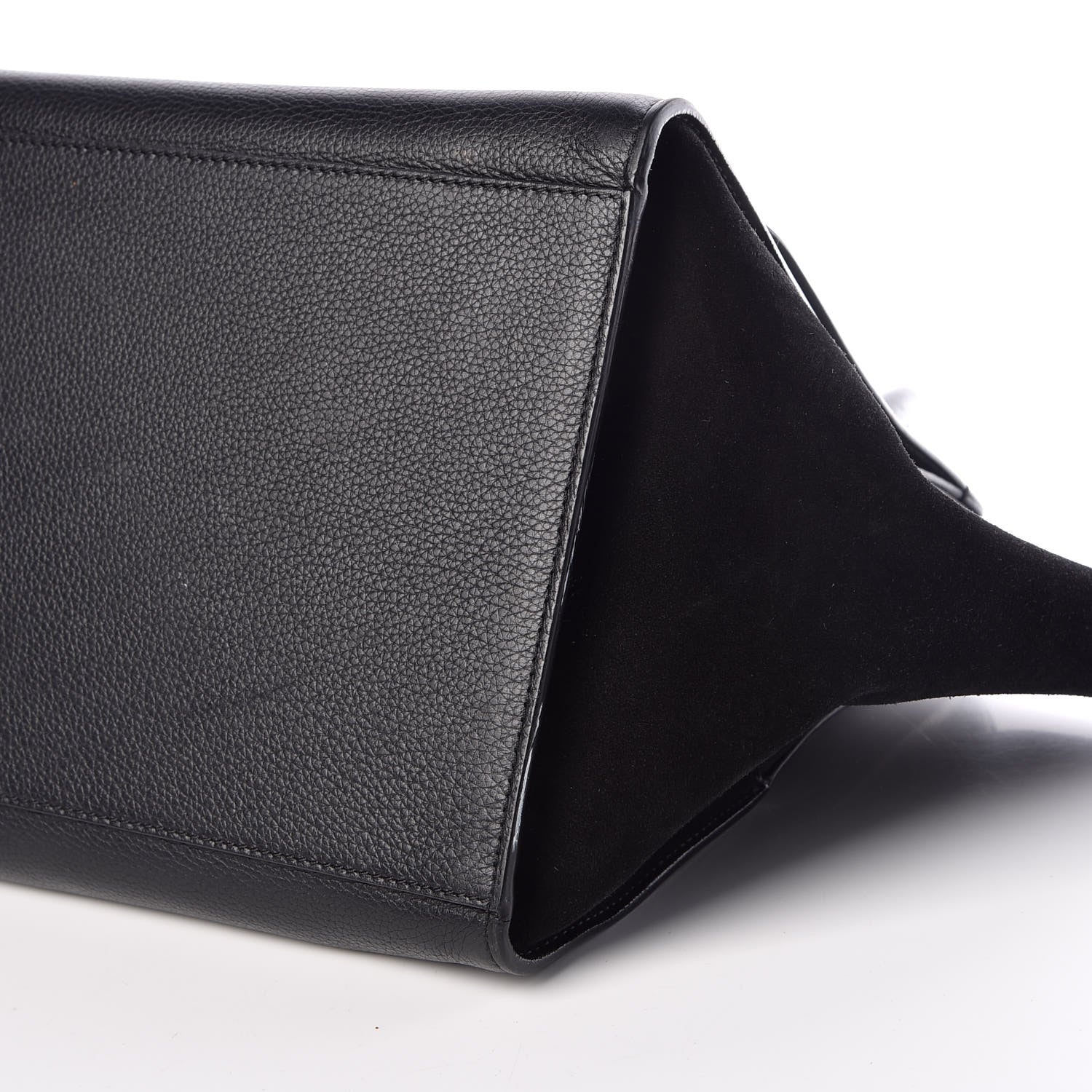 Celine Drummed Calfskin Suede Double Zip Trapeze Black 11 of 23