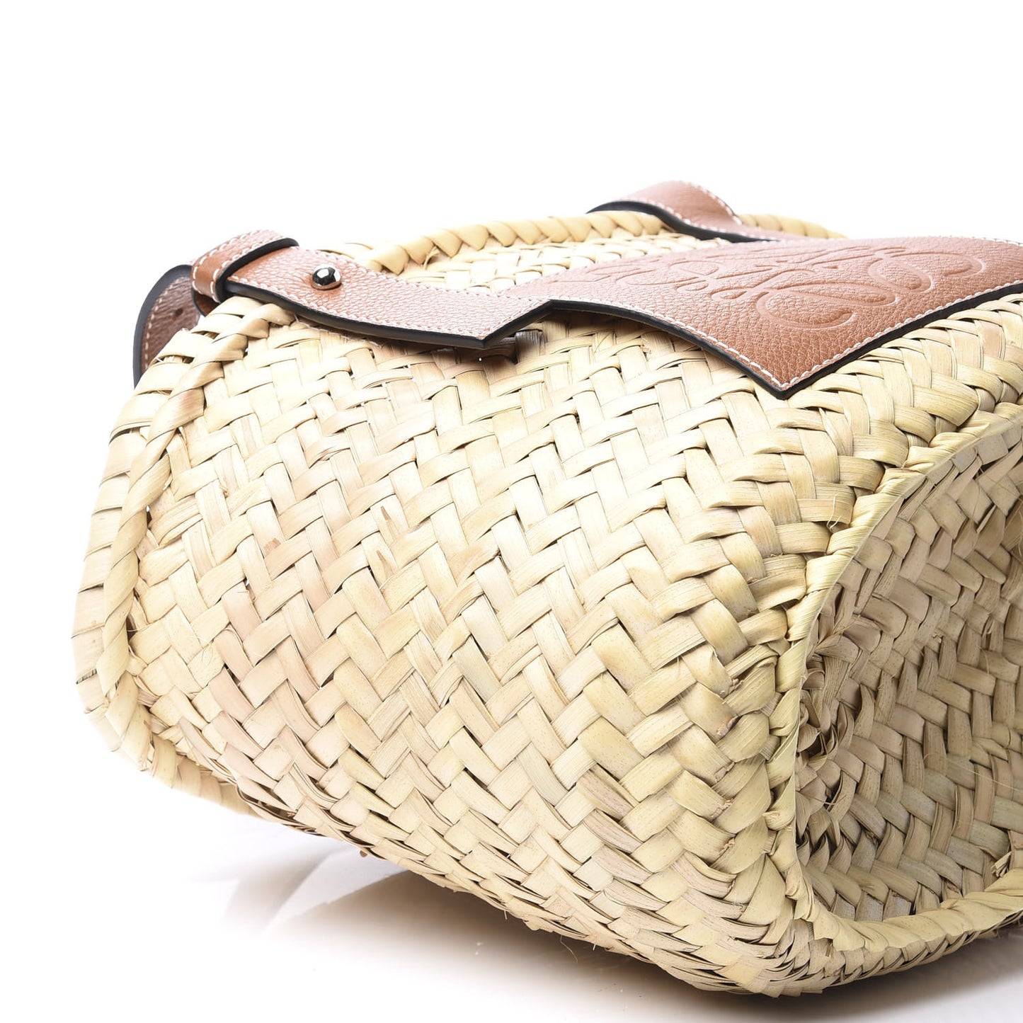 Raffia Small Basket Tote Bag Natural Tan