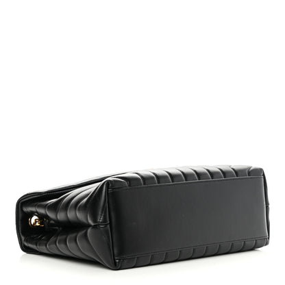 Saint Laurent Calfskin Y Quilted Monogram Medium Loulou Chain Satchel Black 1 of 13