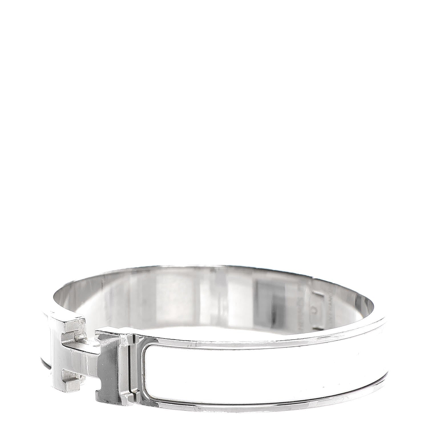 Hermes Enamel Narrow Clic Clac H Bracelet PM White 3 of 7