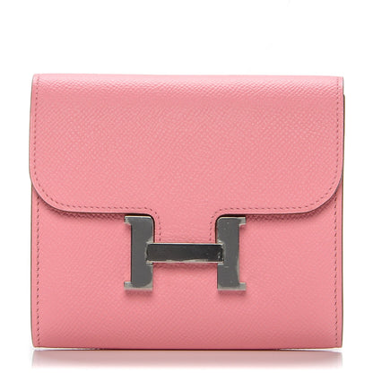 Hermes Epsom Constance Short Wallet Rose Confetti 1 of 7