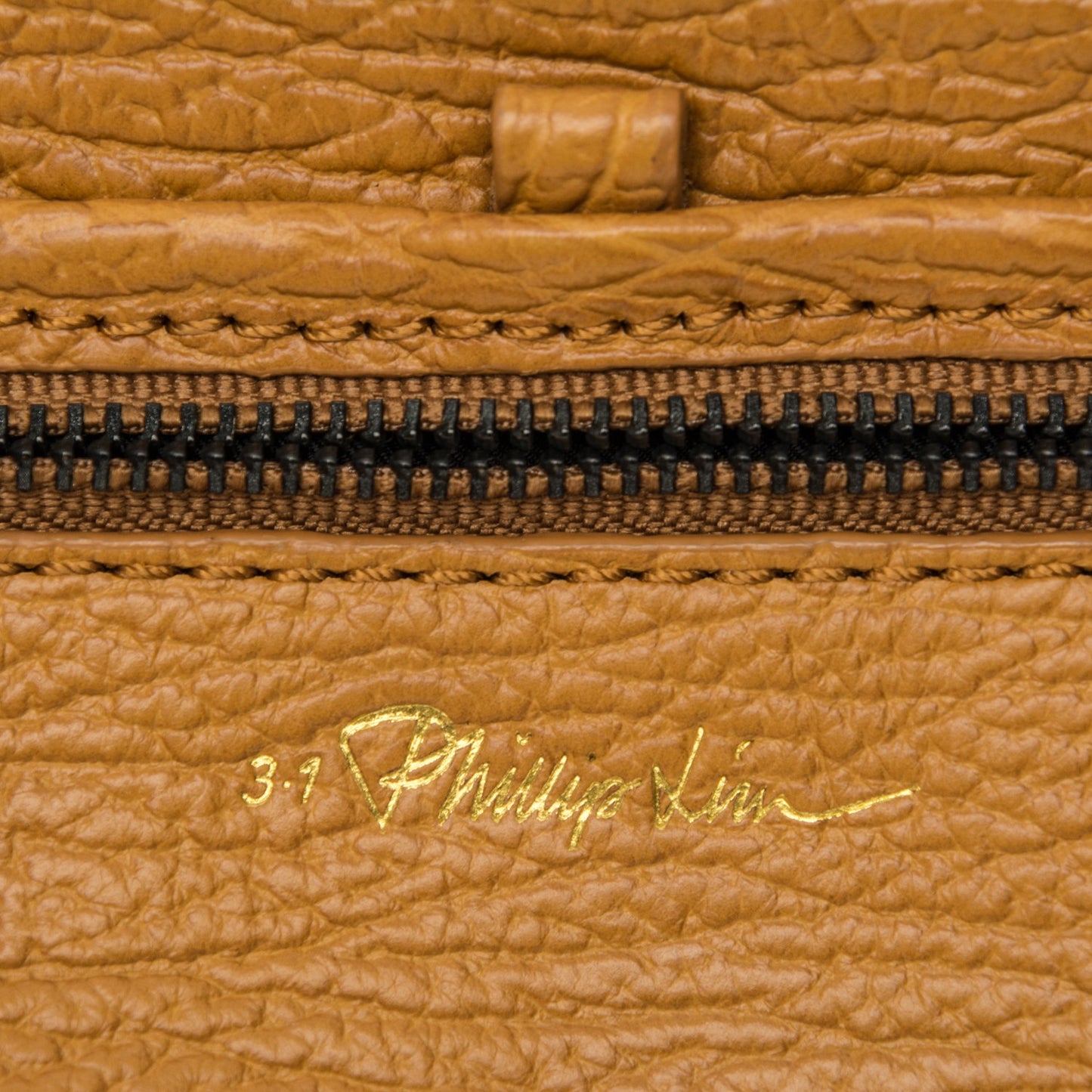 3.1 Textured Calfskin Medium Pashli Satchel Amber