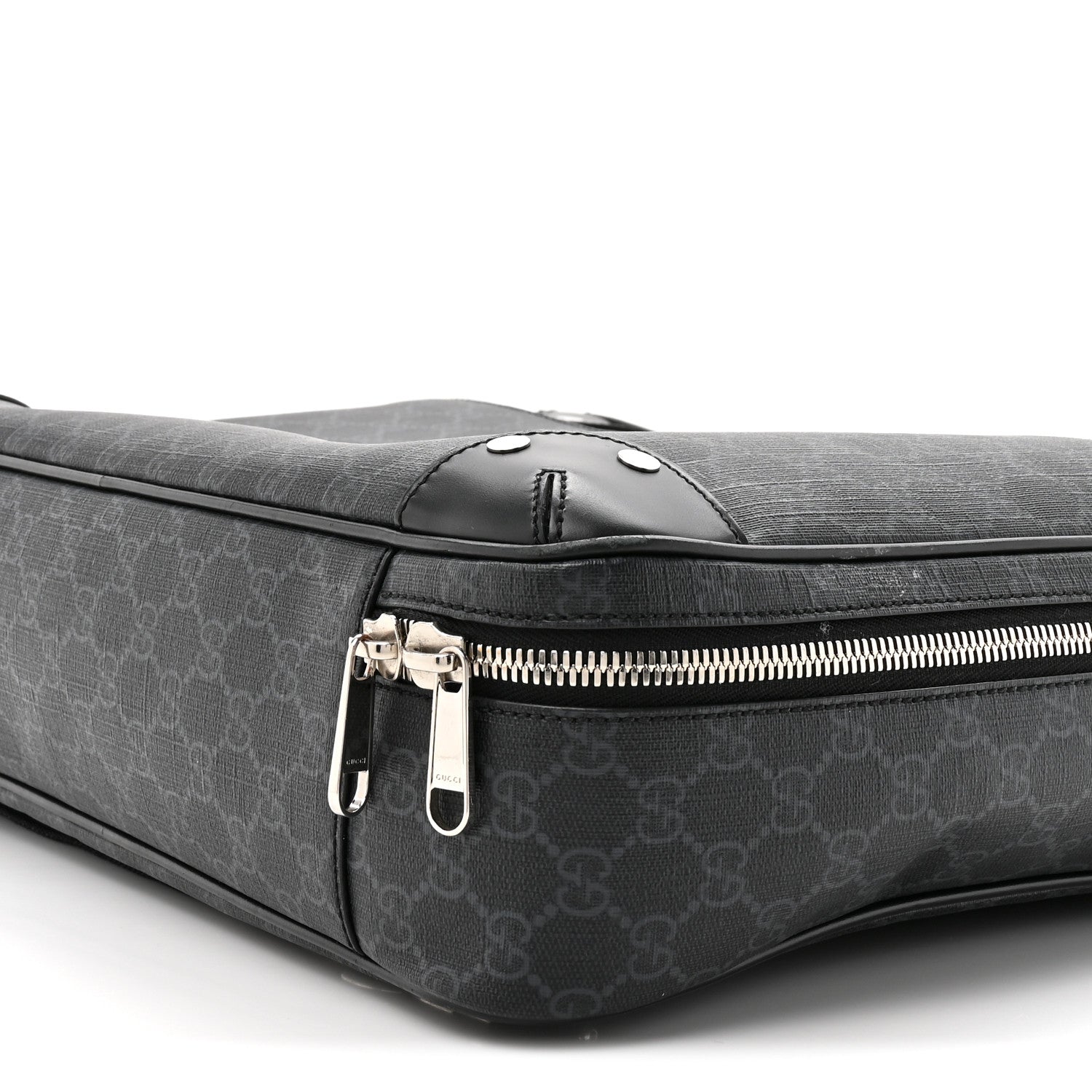 Gucci GG Supreme Monogram Briefcase Backpack Black Grey 6 of 20