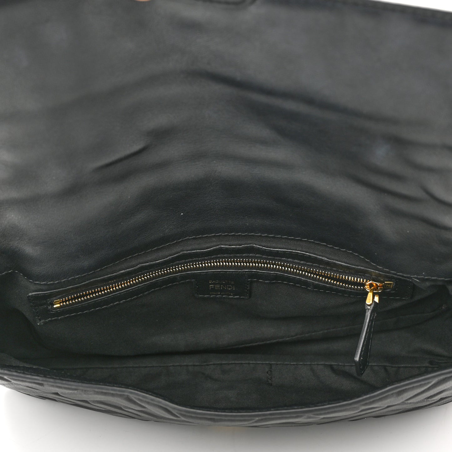 Nappa FF 1974 Embossed Baguette Black