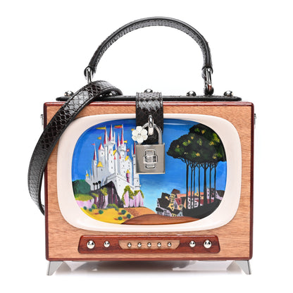 Dolce & Gabbana Wood Snakeskin Retro Television Box Multicolor 1 of 10