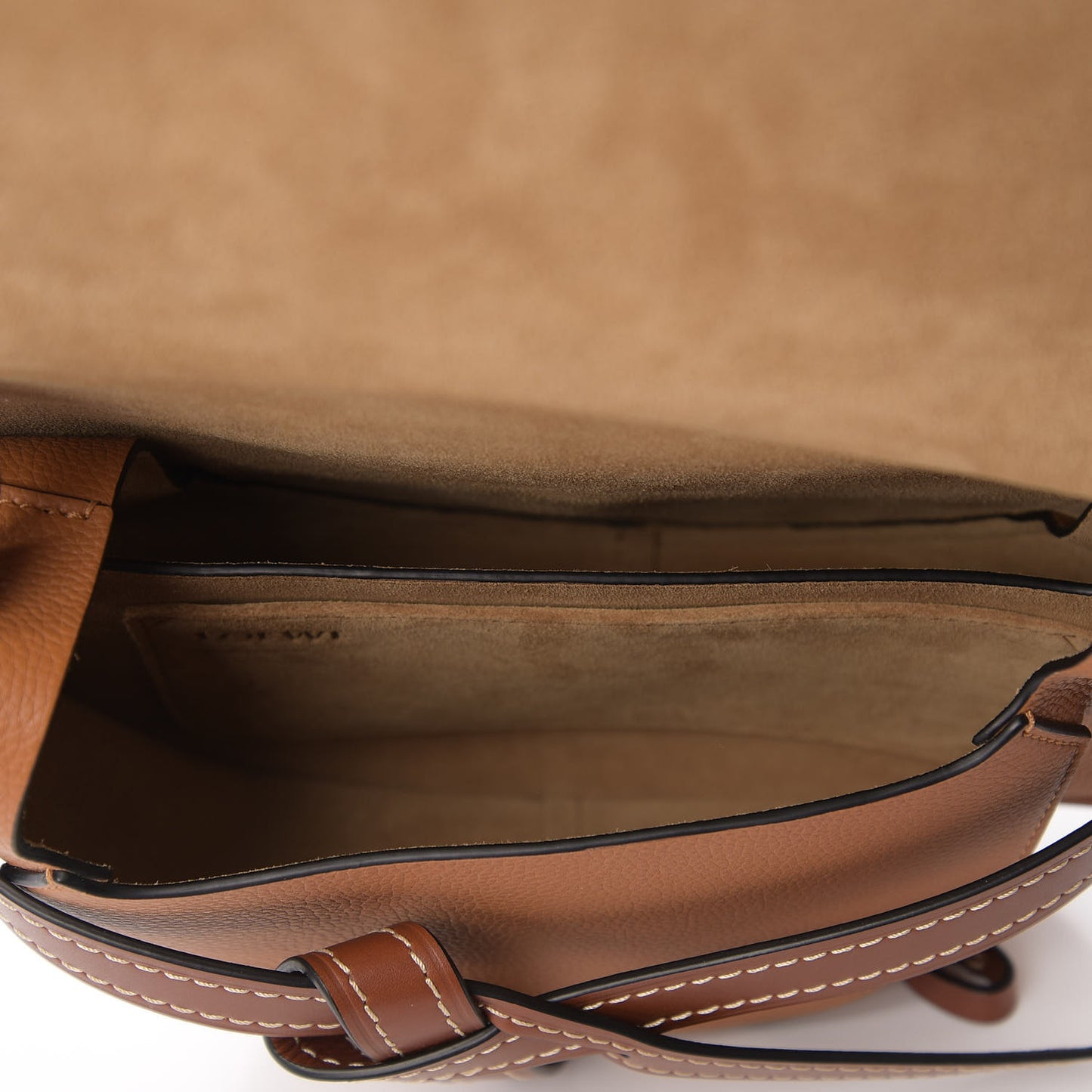 Grained Calfskin Small Gate Crossbody Bag Caramel Pecan
