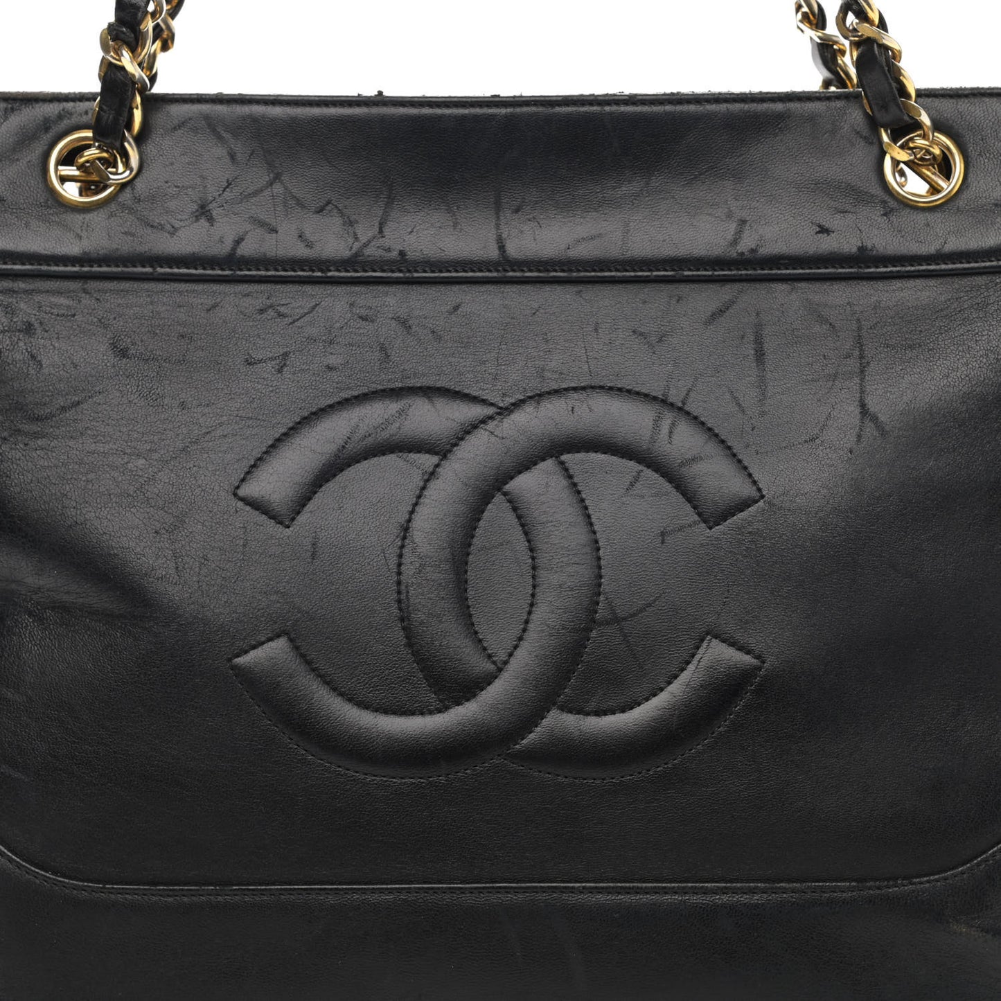 Lambskin CC Shoulder Bag Black