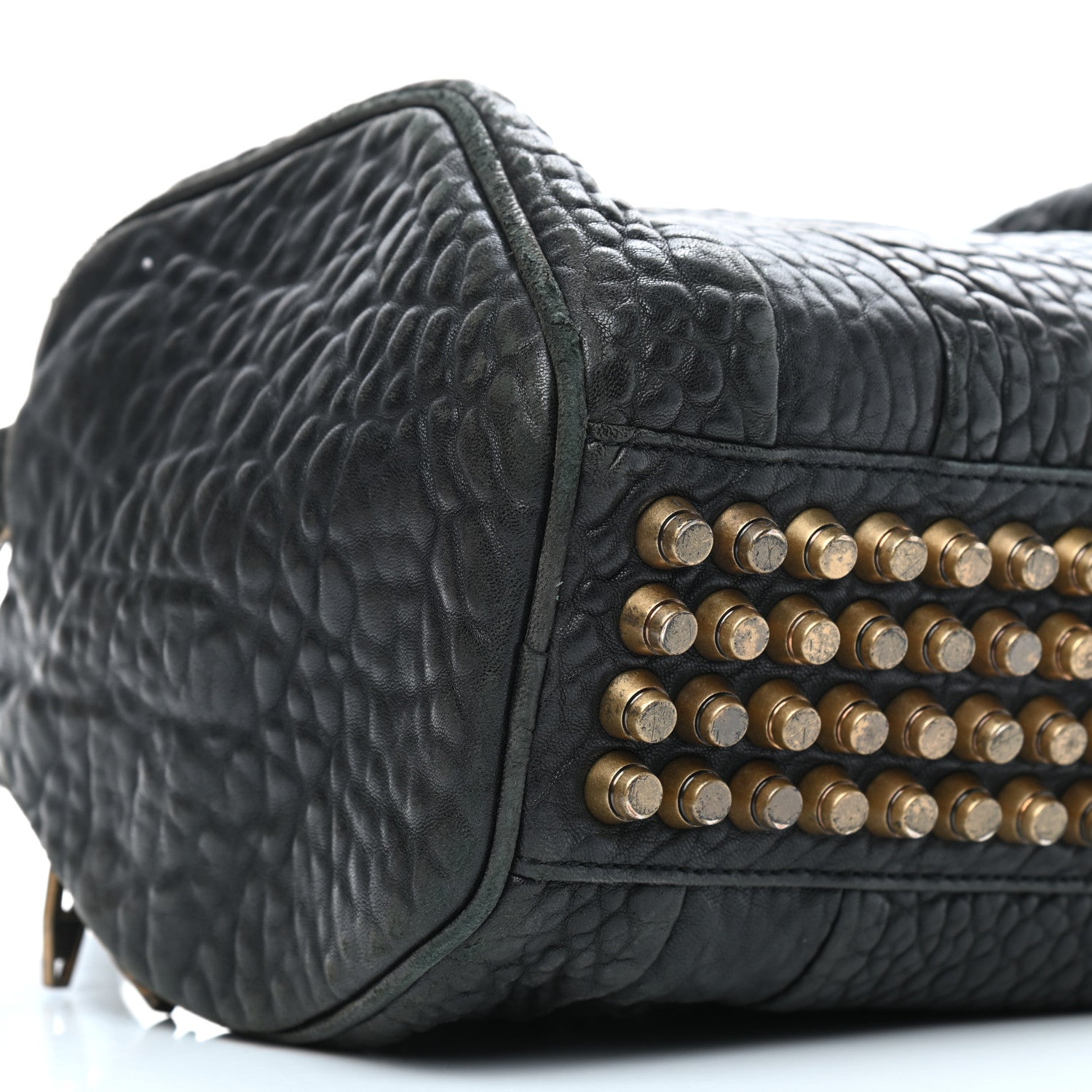 Alexander Wang Pebbled Lambskin Rockie Black Antique Brass Hardware 7 of 14
