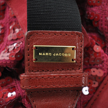 Marc Jacobs Suede Sequin Bubble Quilted Shopper Tote Red 8 of 12