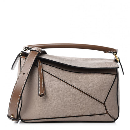 Loewe Grained Calfskin Small Puzzle Bag Sand Mink 1 of 9