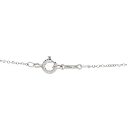 Tiffany Sterling Diamond Paloma Picasso Flower Heart Pendant Necklace 4 of 4