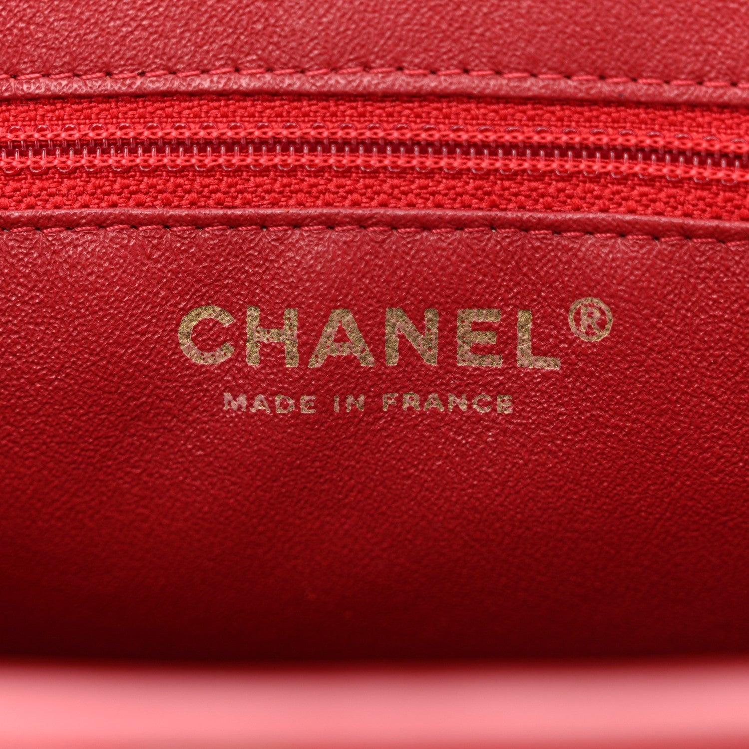 Chanel Lambskin Chevron Quilted Timeless Clutch Red 6 of 11