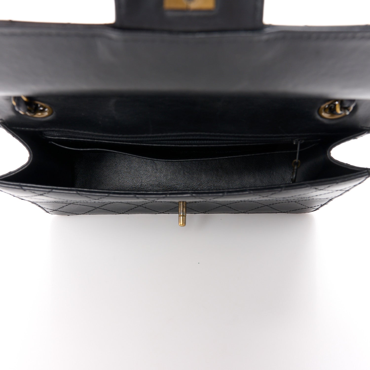 Chanel Calfskin Stitched Medium Single Flap Black 5 of 10