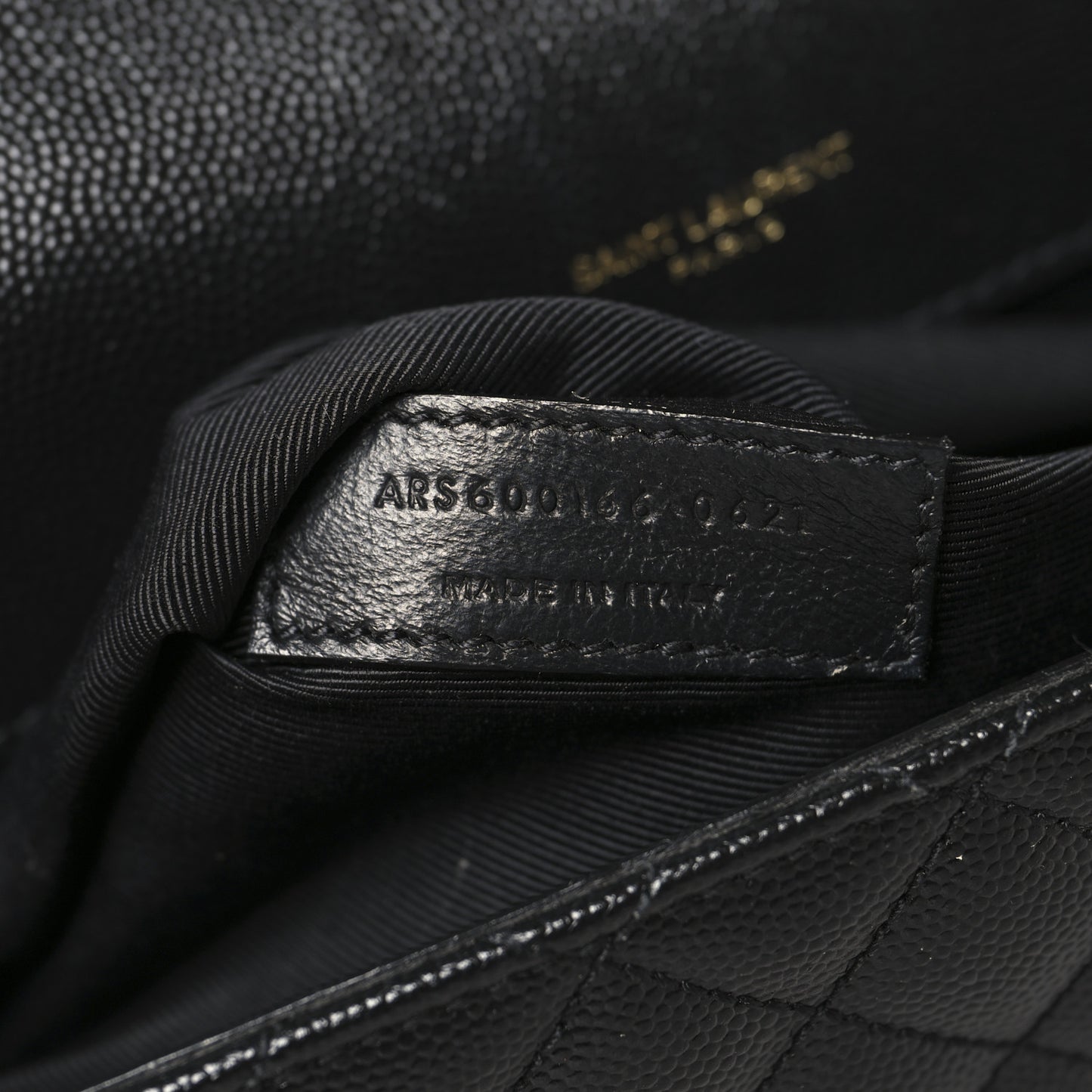 Grain De Poudre Textured Mixed Matelasse Large Triquilt Monogram Satchel Black