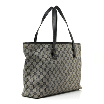 Gucci GG Supreme Monogram Medium Zippered Shopping Tote Navy 3 of 25