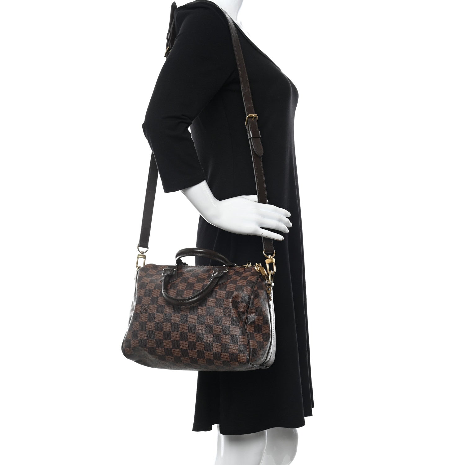 Louis Vuitton Damier Ebene Speedy Bandouliere 25 2 of 10