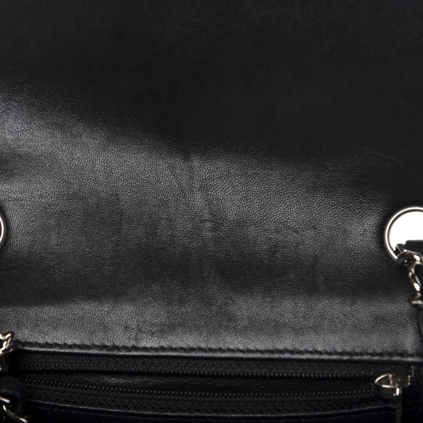 Lambskin Quilted Mini Square Flap Black