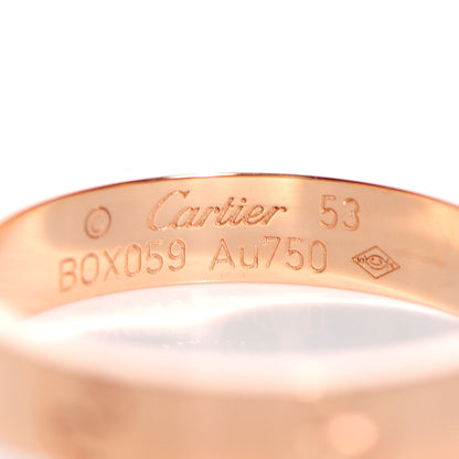 Cartier 18K Pink Gold 4mm LOVE Wedding Band Ring 53 6.5 3 of 4