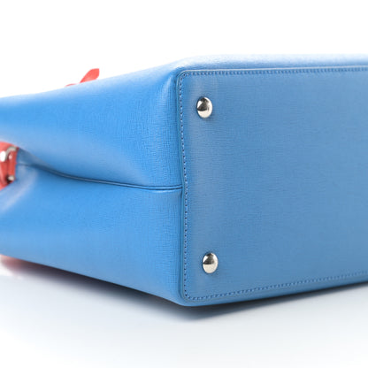Fendi Vitello Elite Monster Petite 2Jours Tote Blue Royal Papavero Multicolor 9 of 12