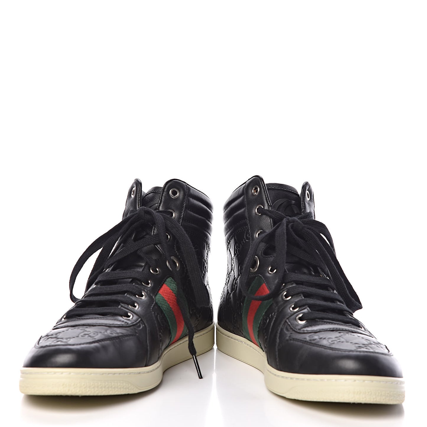 Guccissima Web High Top Sneakers 9.5 Black