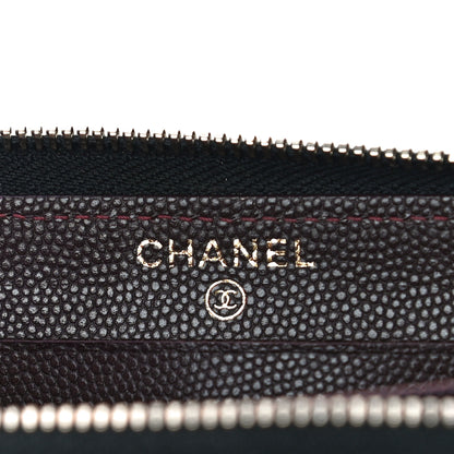 Chanel Caviar Quilted Medium Zip Around Wallet Black 6 of 14