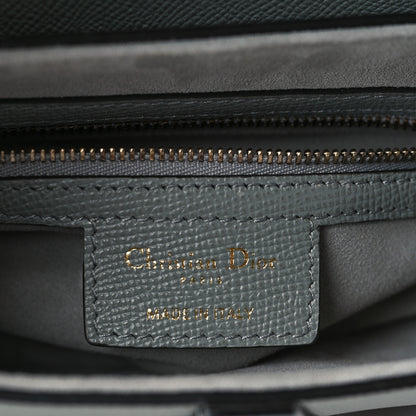 Christian Dior Grained Calfskin Saddle Bag Grey Stone 6 of 10