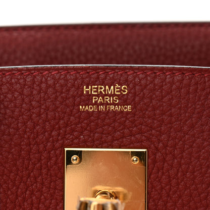 Hermes Taurillon Clemence Birkin 30 Rouge H 5 of 12