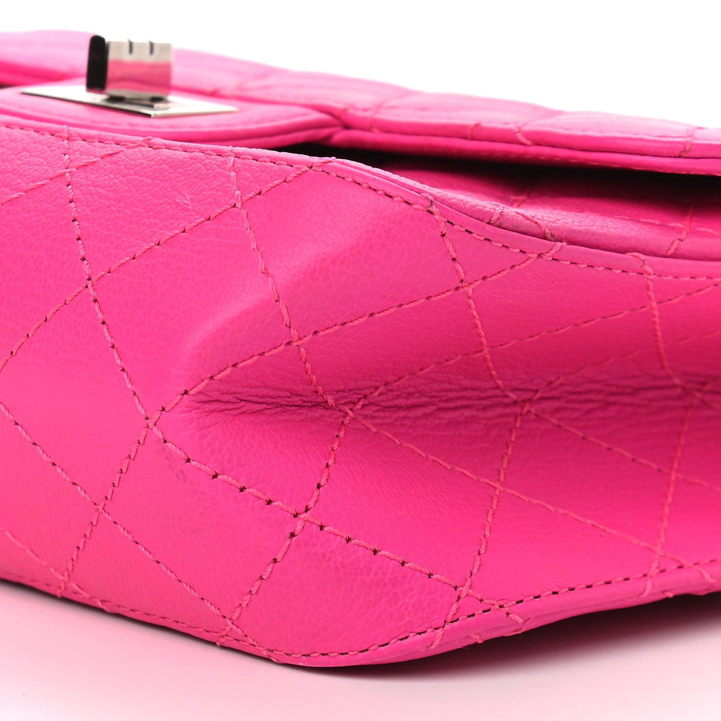 Goatskin Quilted 2.55 Reissue Mini Flap Fluorescent Pink