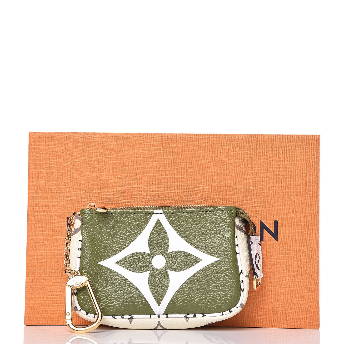 Monogram Giant Micro Pochette Accessories Kaki White