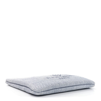 Chanel Canvas Medium Deauville Pouch Blue 4 of 7