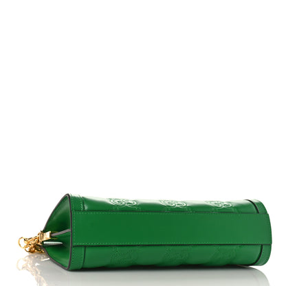 Gucci Calfskin GG Matelasse Small Slim Chain Shoulder Bag Spring Green Natural 4 of 8