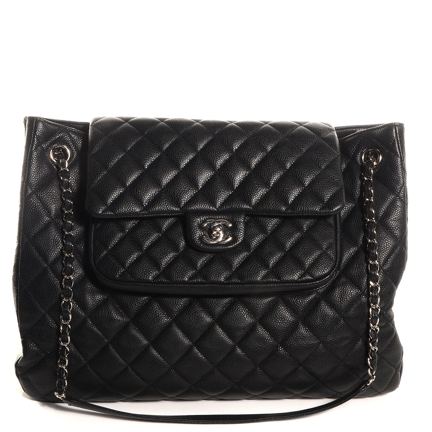Chanel Caviar Quilted Flap Tote Black 1 of 8