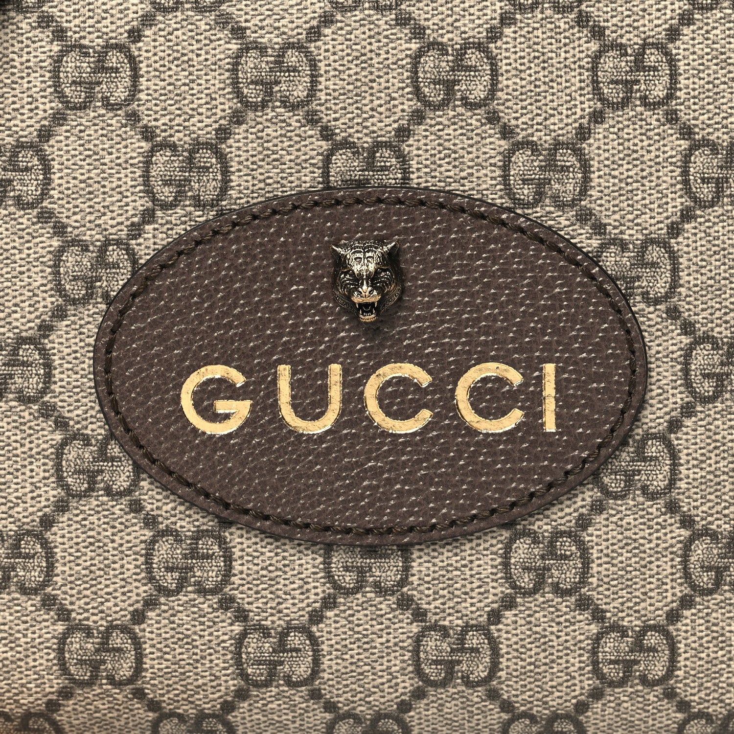 Gucci GG Supreme Monogram Web Neo Vintage Shoulder Bag Beige New Acero Crop 8 of 10